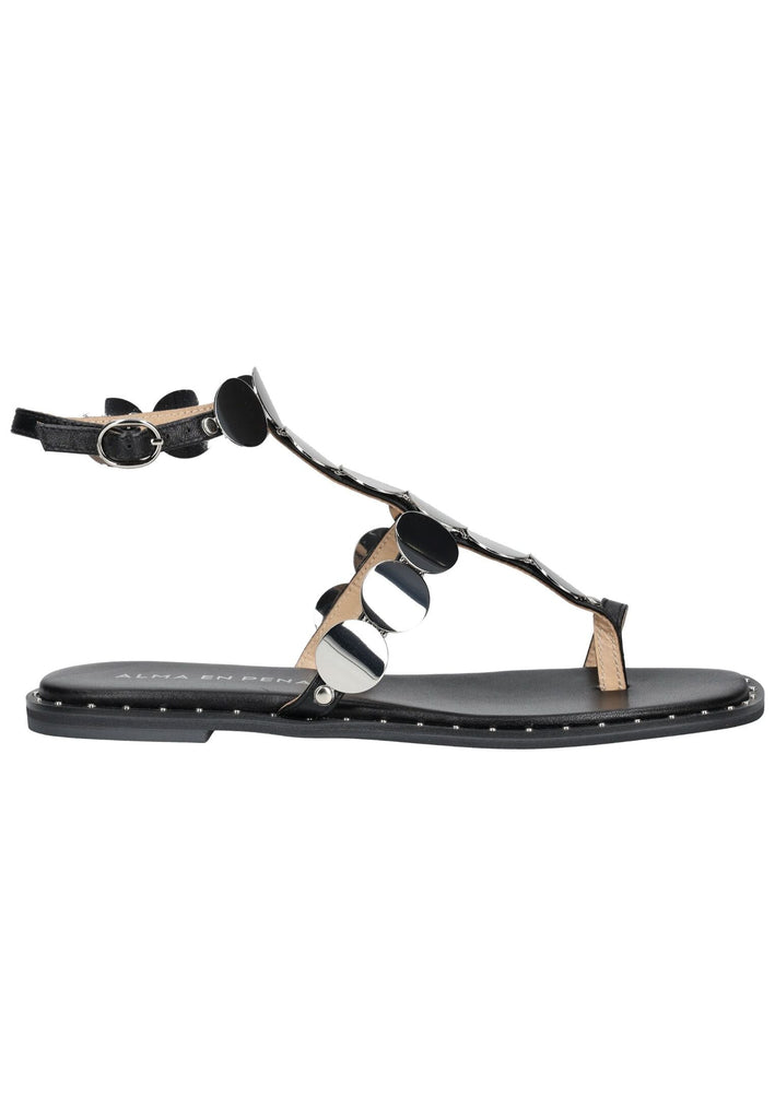 ALMA EN PENA Zehensteg Leder Schwarz