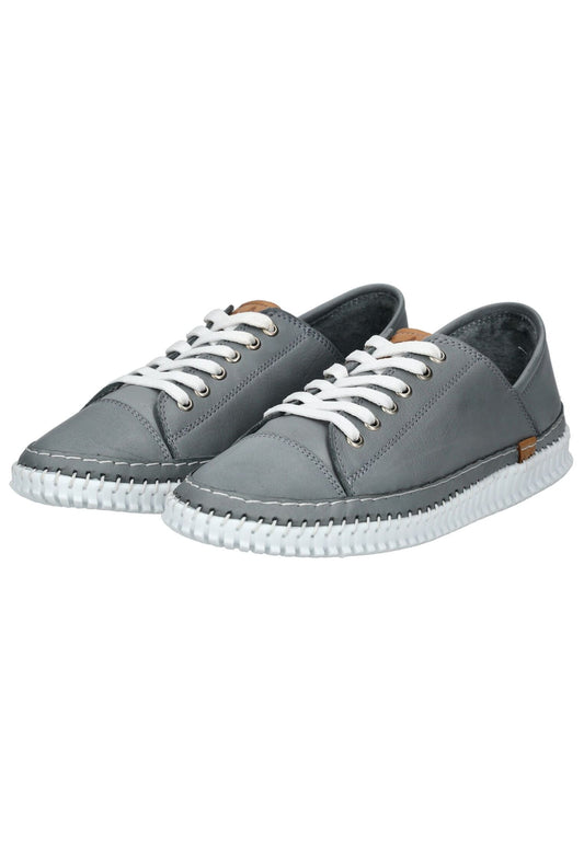 Andrea Conti Halbschuhe Leder Anthrazit