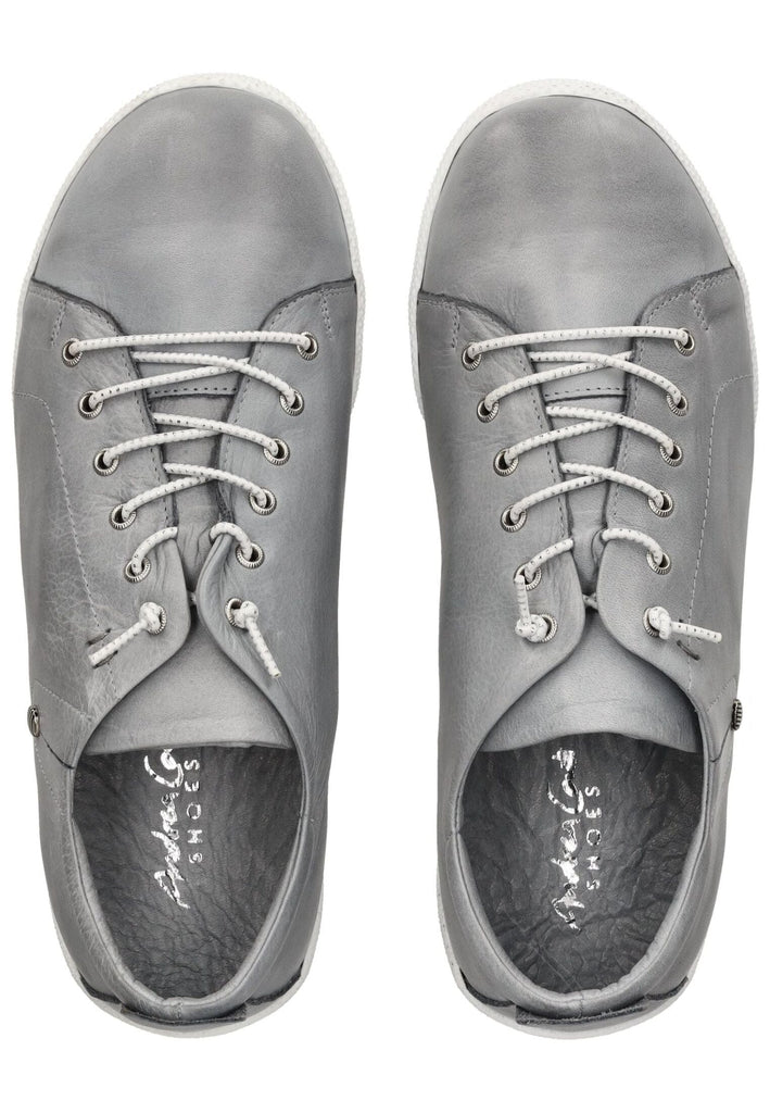 Andrea Conti Halbschuhe Leder Hellgrau