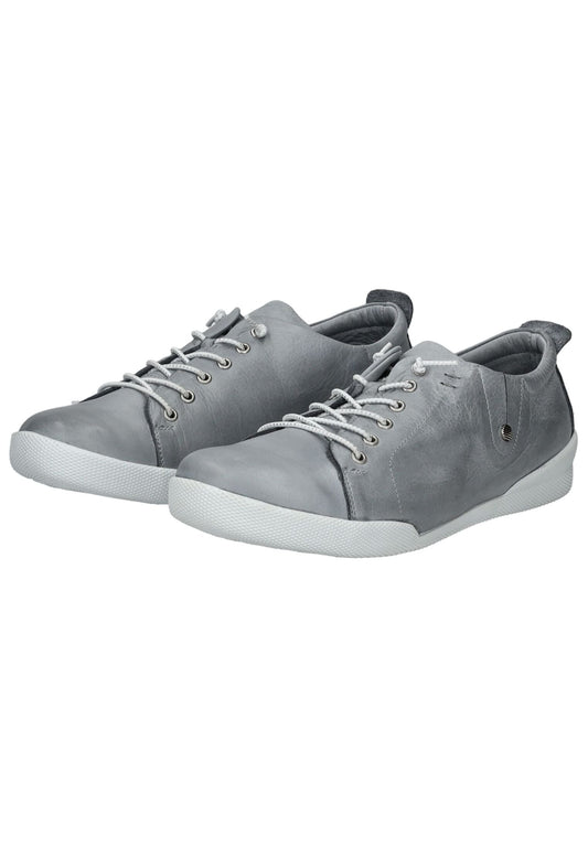 Andrea Conti Halbschuhe Leder Hellgrau