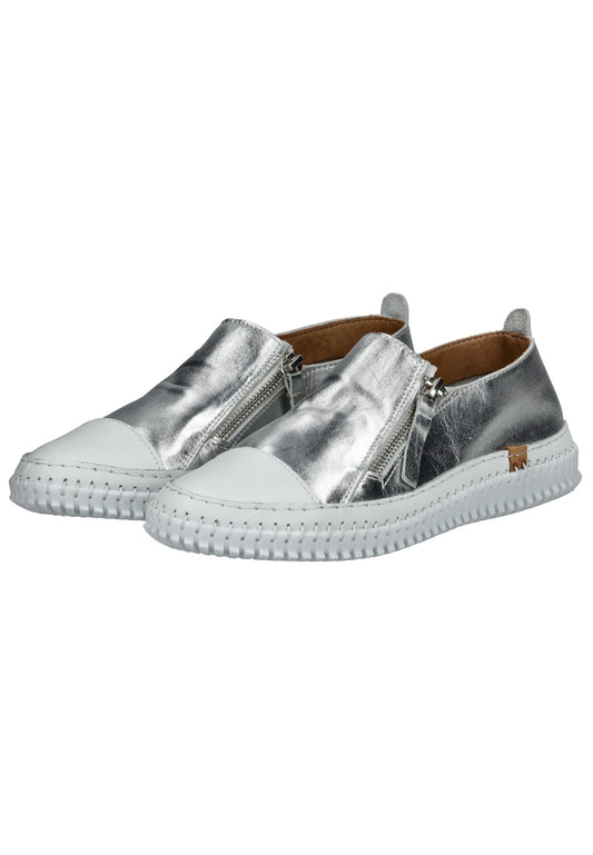 Andrea Conti Halbschuhe Leder Silber
