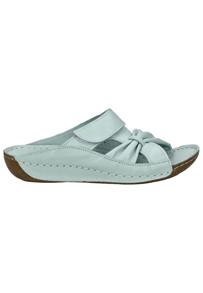 Andrea Conti Pantoletten Leder Aqua