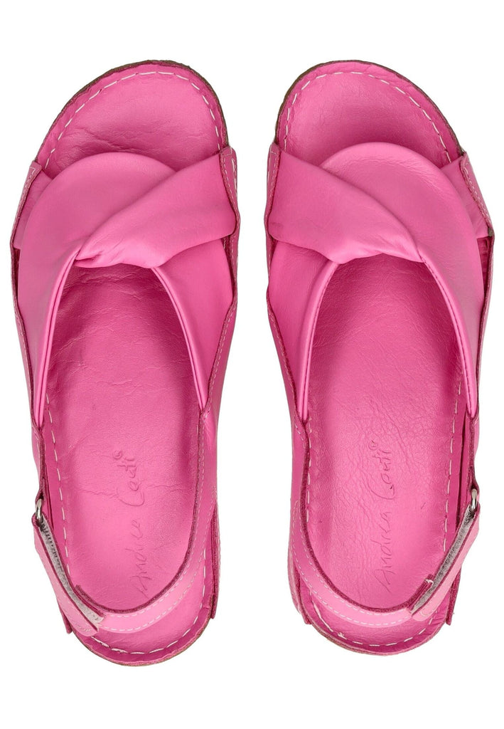 Andrea Conti Sandalen Leder Fuchsia