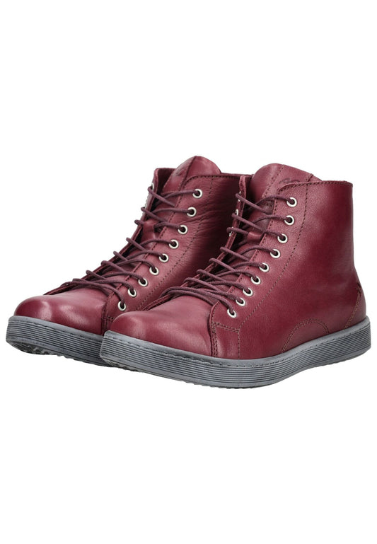 Andrea Conti Sneaker Leder Rot/Grau