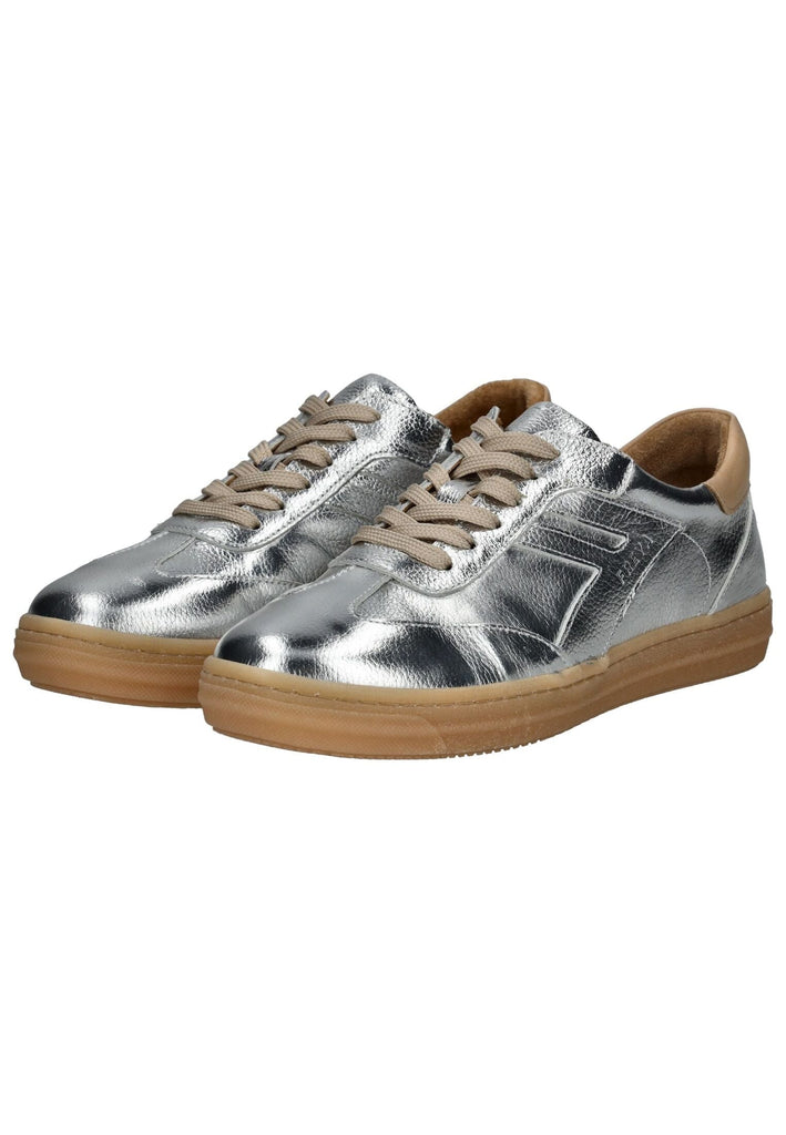 Andrea Conti Sneaker Leder Silber/Beige
