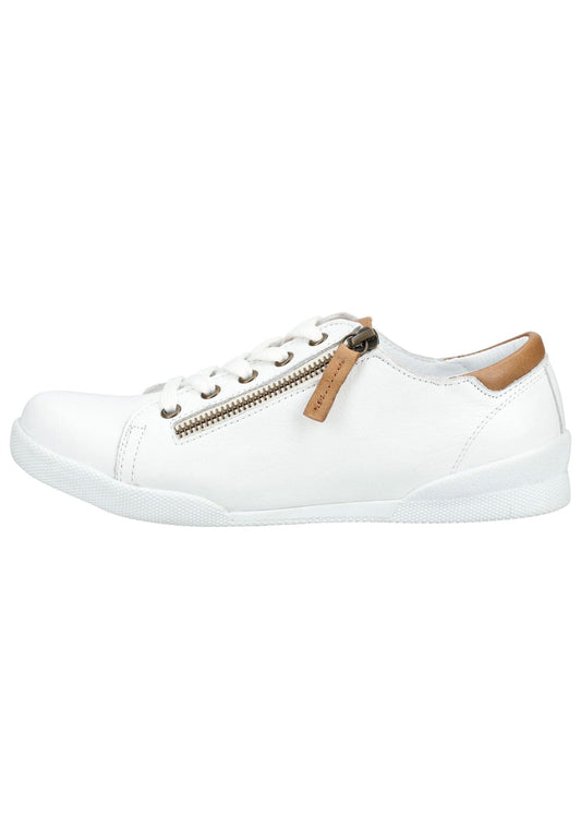 Andrea Conti Sneaker Leder Weiß/Braun