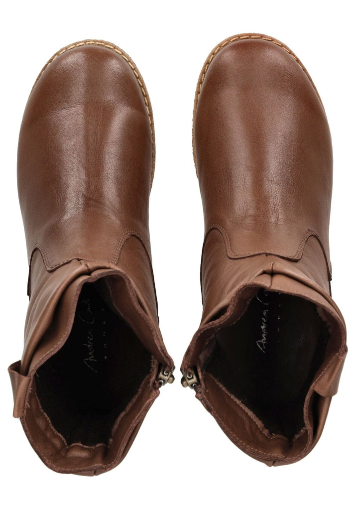 Andrea Conti Stiefelette Leder Dunkelbraun Warmfutter