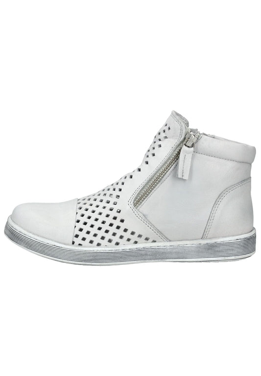Andrea Conti Stiefelette Leder Hellgrau