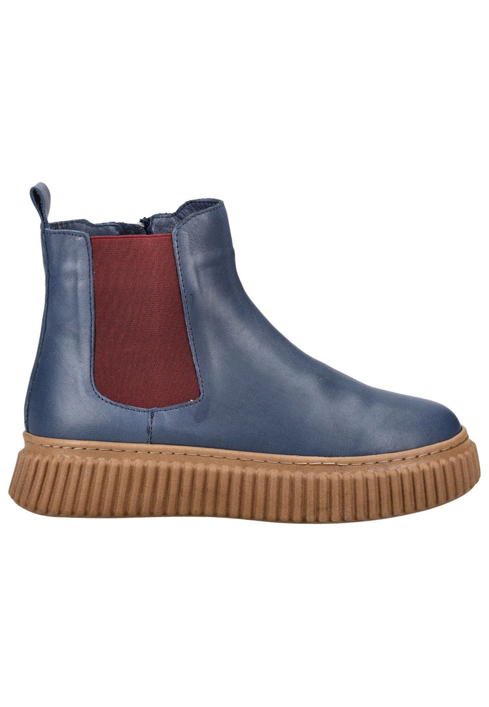 Andrea Conti Stiefelette Leder Navy/Rot