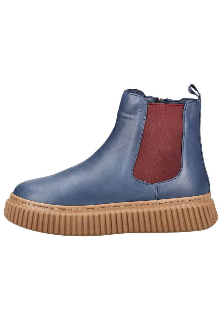 Andrea Conti Stiefelette Leder Navy/Rot