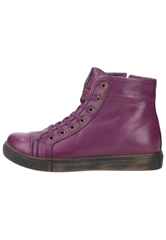 Andrea Conti Stiefelette Leder Pflaume