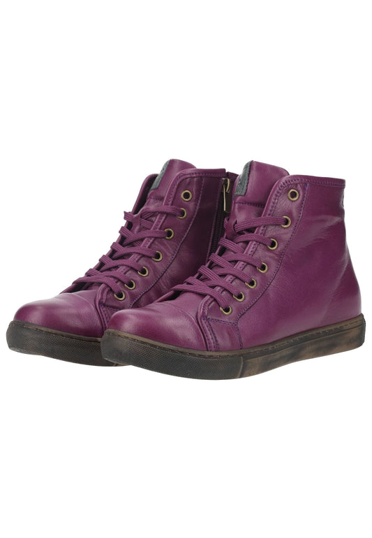 Andrea Conti Stiefelette Leder Pflaume