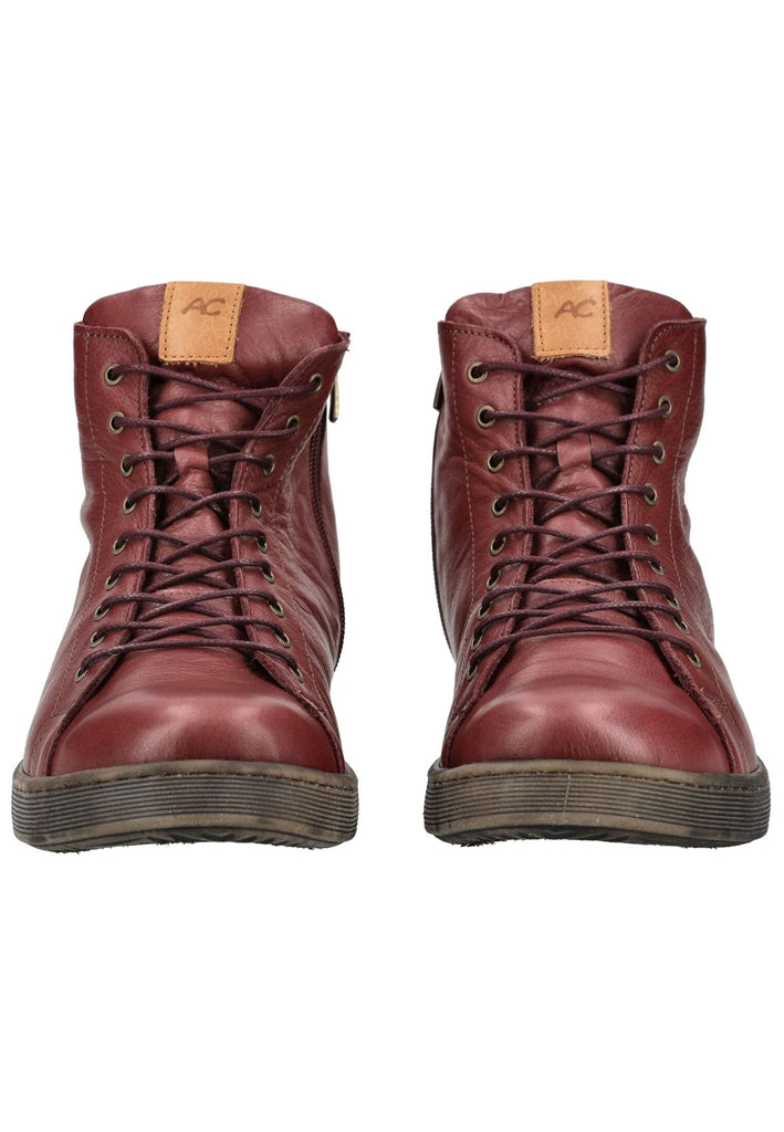 Andrea Conti Stiefelette Leder Rot/Braun