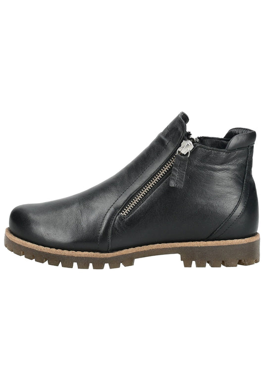 Andrea Conti Stiefelette Leder Schwarz/Braun