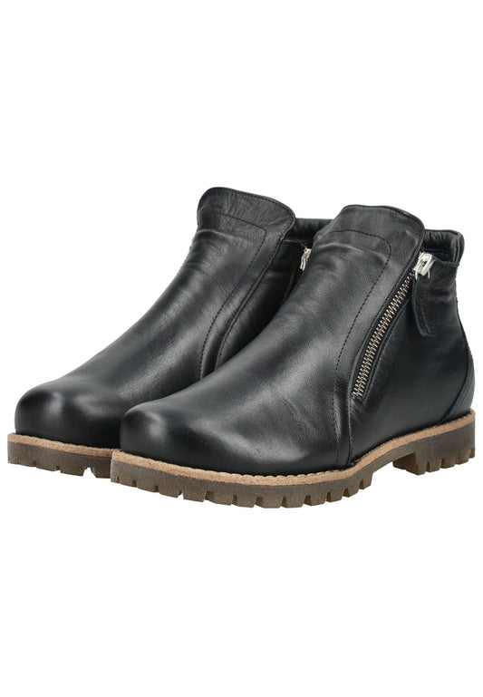 Andrea Conti Stiefelette Leder Schwarz/Braun