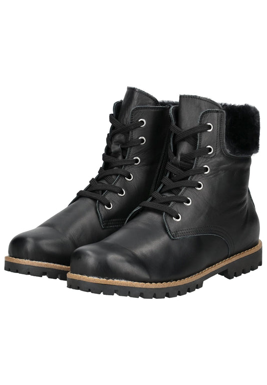 Andrea Conti Stiefelette Leder/Textil Schwarz/Silber Warmfutter