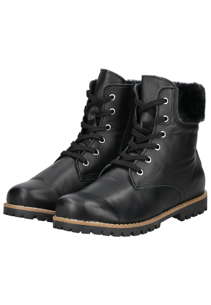 Andrea Conti Stiefelette Leder/Textil Schwarz/Silber Warmfutter