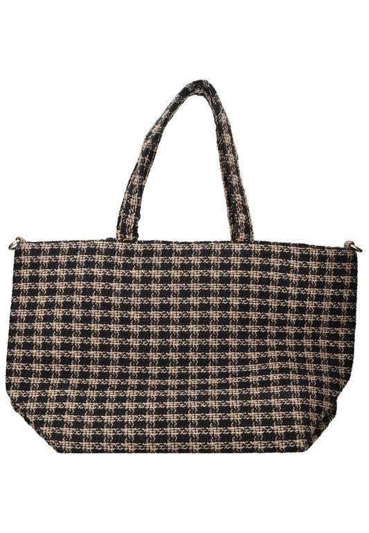 ANOKHI Taschen Baumwolle Schwarz/Beige