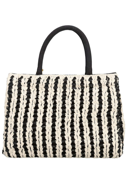 ANOKHI Taschen Baumwolle Schwarz/Weiß