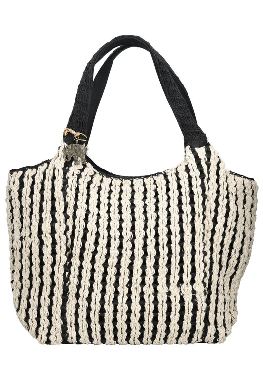 ANOKHI Taschen Baumwolle Schwarz/Weiß