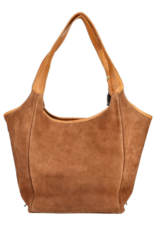 ANOKHI Taschen Veloursleder Tan