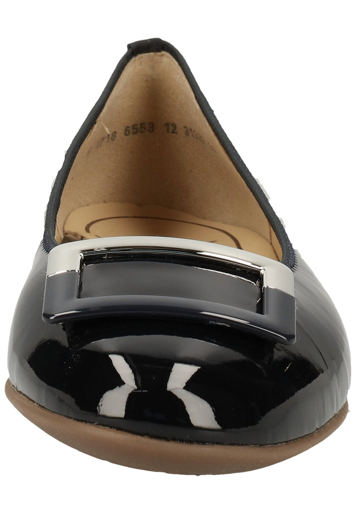 ara Ballerinas Leder Blau Lack