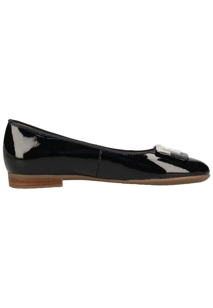 ara Ballerinas Leder Blau Lack