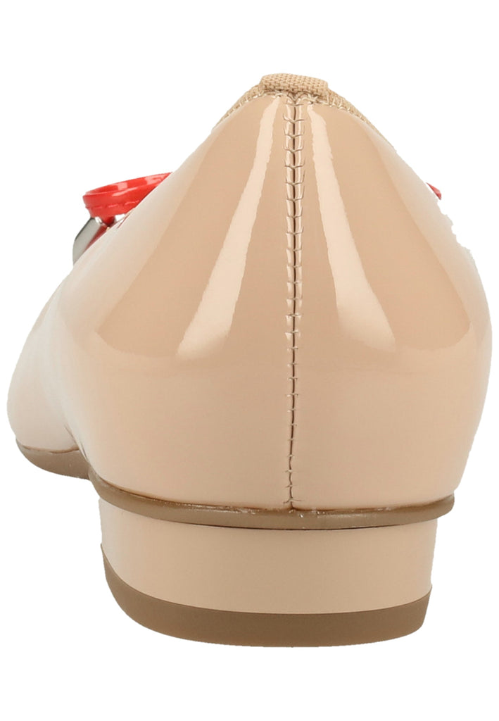 ara Ballerinas Leder Rot/Beige
