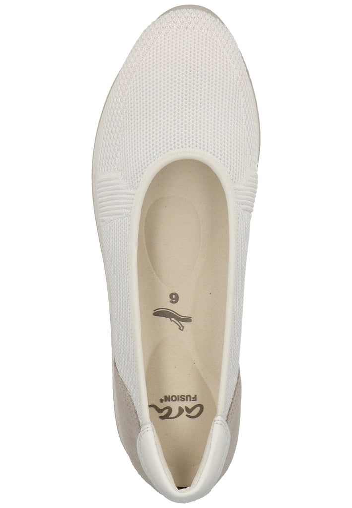 ara Ballerinas Leder/Textil Weiß