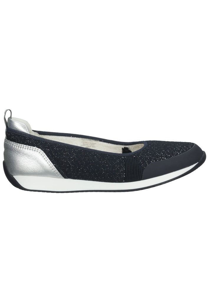ara Ballerinas Lederimitat Blau/Silber
