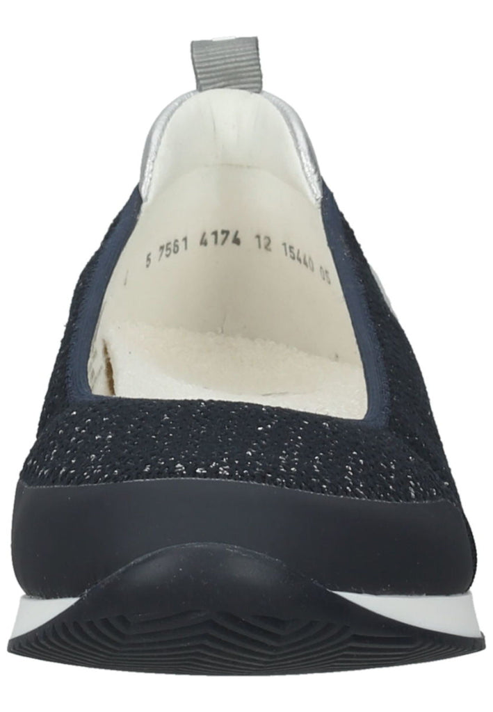 ara Ballerinas Lederimitat Blau/Silber