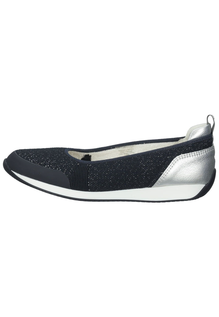 ara Ballerinas Lederimitat Blau/Silber