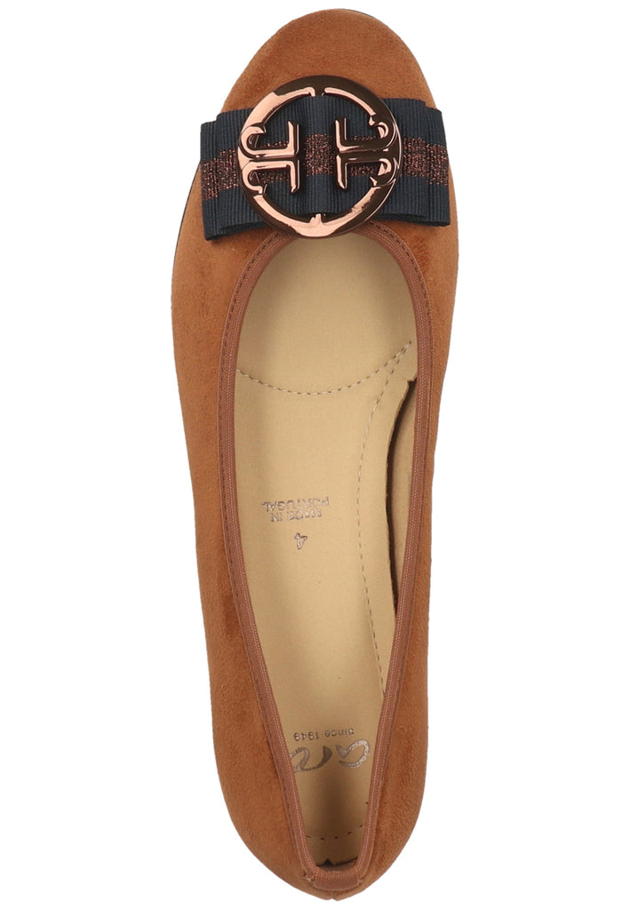 ara Ballerinas Textil Cognac