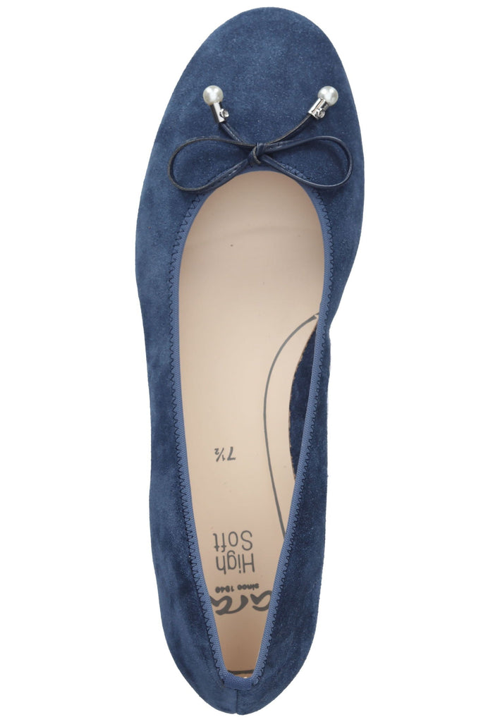 ara Ballerinas Veloursleder Dunkelblau