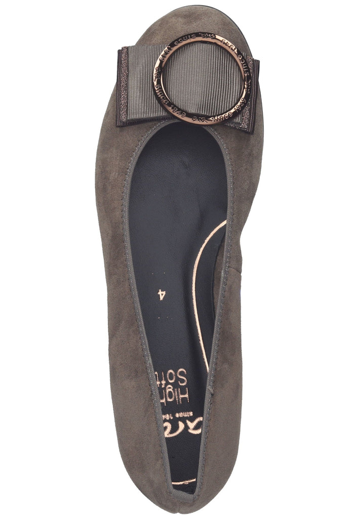 ara Ballerinas Veloursleder Dunkelgrün