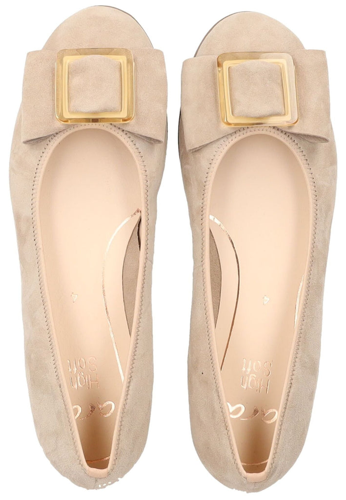 ara Ballerinas Veloursleder Sand
