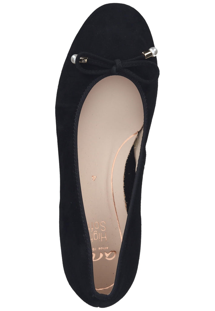 ara Ballerinas Veloursleder Schwarz