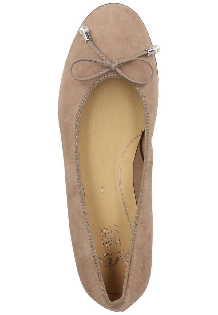 ara Ballerinas Veloursleder Taupe
