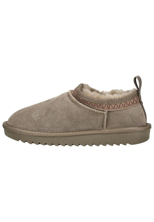 ara Hausschuhe Veloursleder Taupe Warmfutter