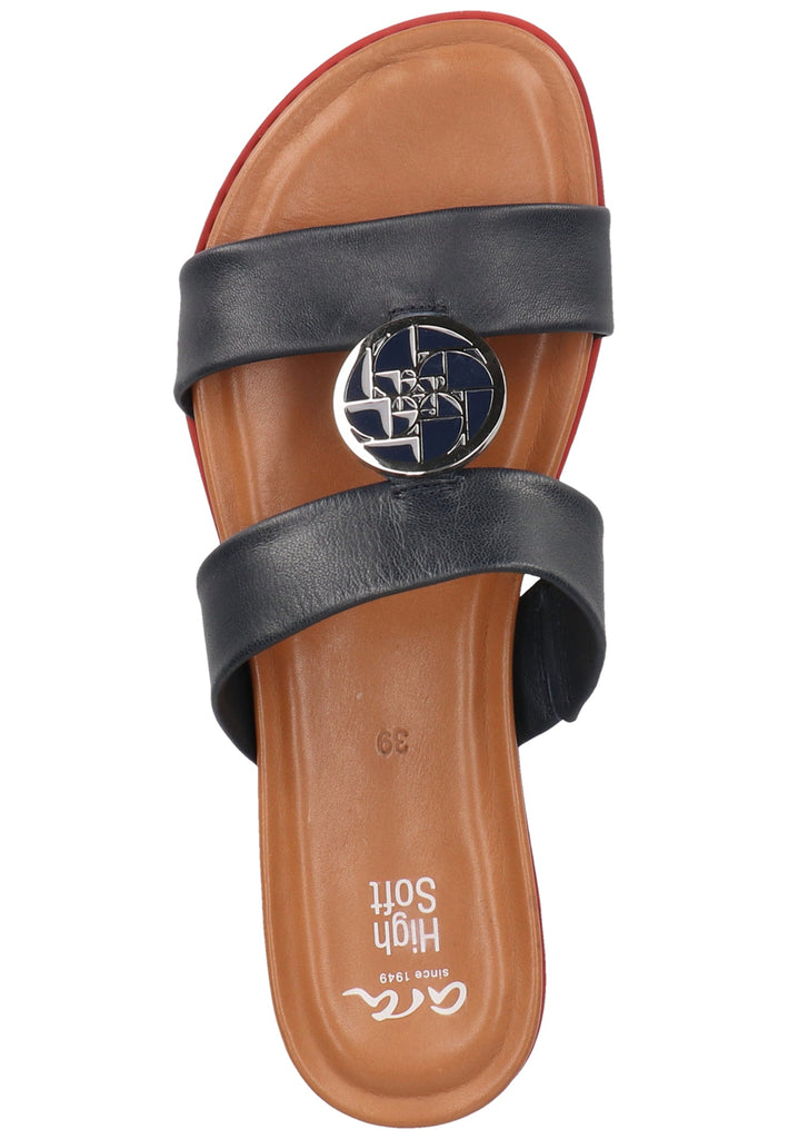 ara Pantoletten Glattleder Blau