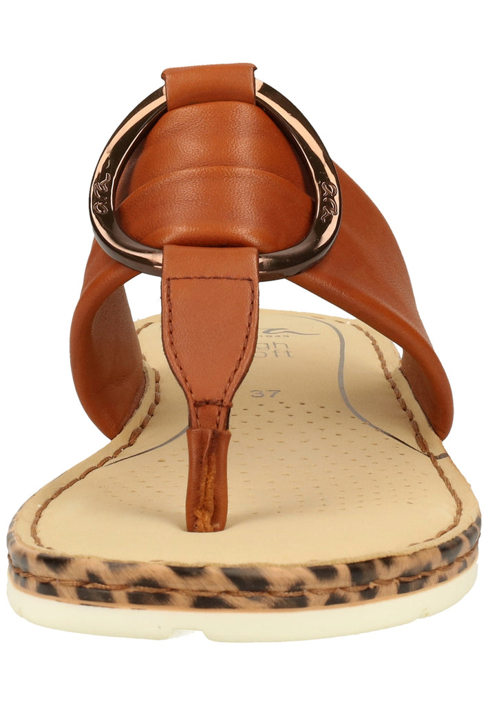 ara Pantoletten Glattleder Cognac