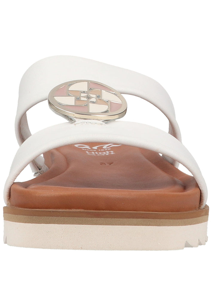 ara Pantoletten Glattleder Weiß