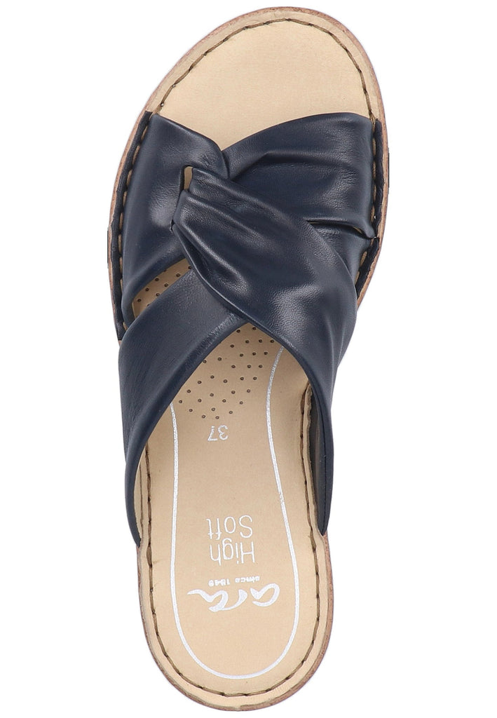 ara Pantoletten Leder Blau