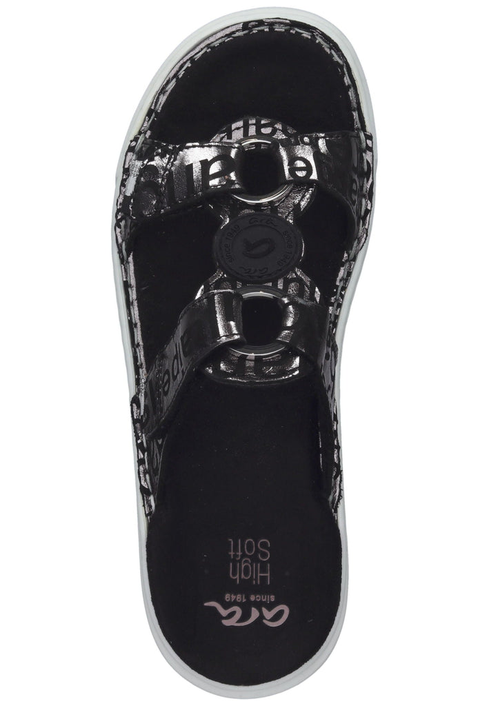 ara Pantoletten Leder Schwarz