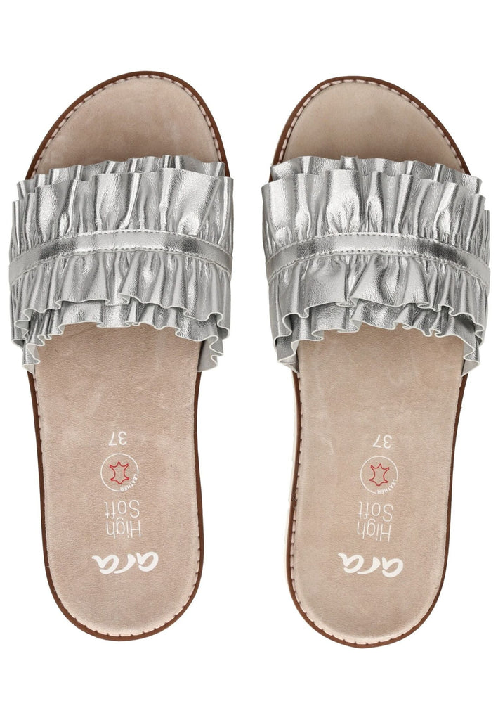 ara Pantoletten Leder Silber