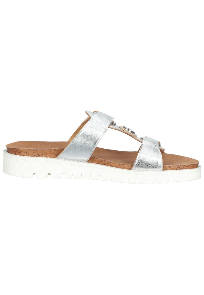 ara Pantoletten Leder Silber