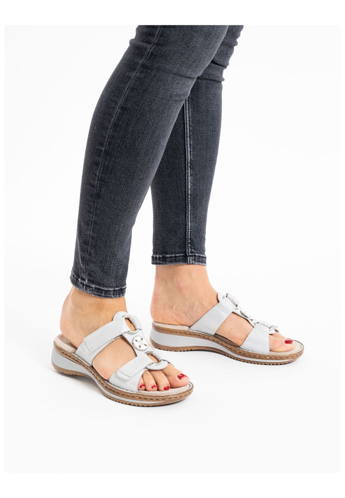 ara Pantoletten Leder Weiß