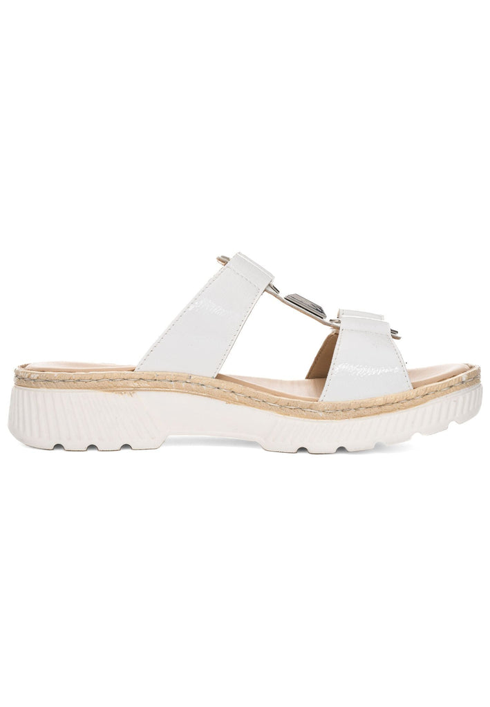 ara Pantoletten Leder Weiß