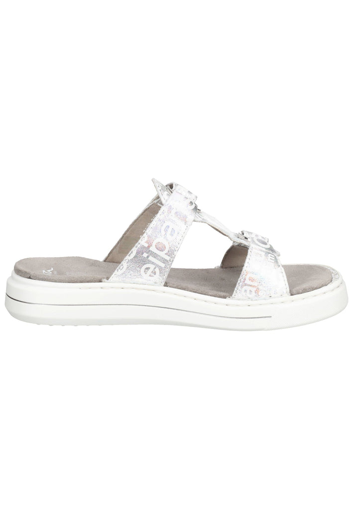 ara Pantoletten Leder Weiß