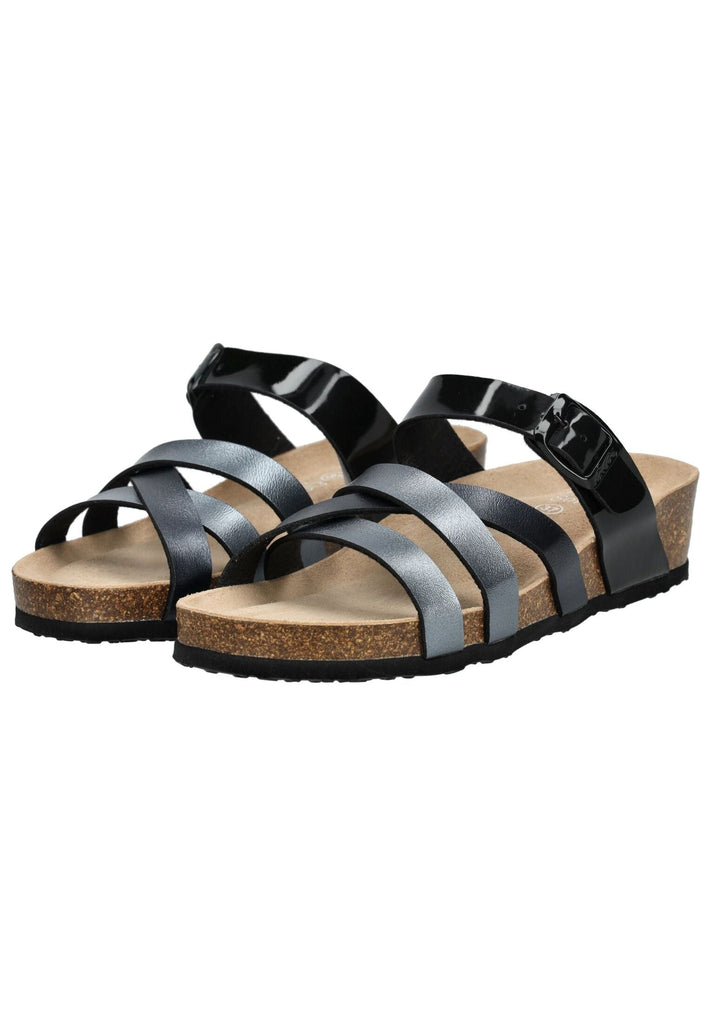 ara Pantoletten Lederimitat Anthrazit